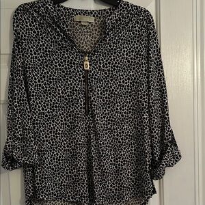 Michaels Black and White Patterned Blouse